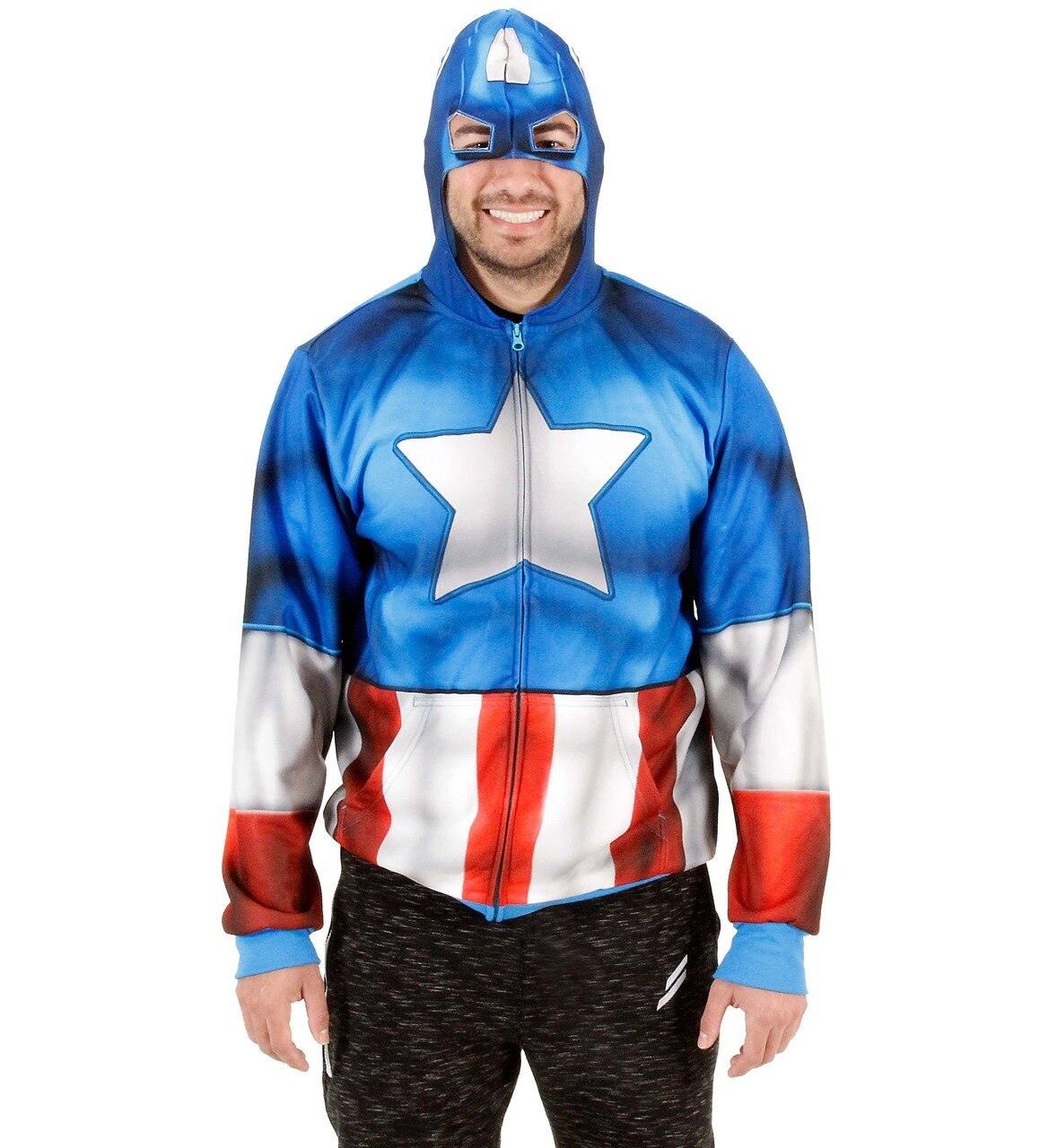 Captain America Fleece Zip Hoodie and Backpack-tvso