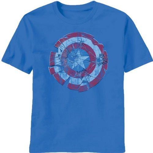 Captain America Glass Shield Shatter T-shirt-tvso