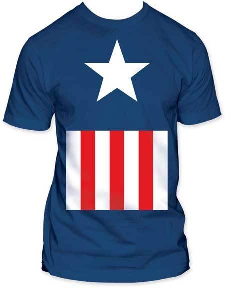 Captain America Suit Fitted Adult T-Shirt-tvso