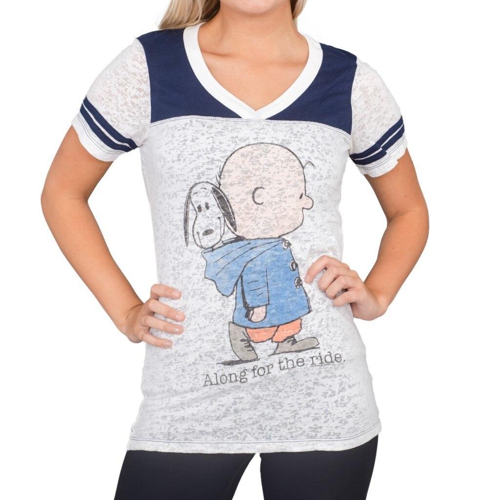 Charlie Brown and Snoopy Along for the Ride T-shirt-tvso