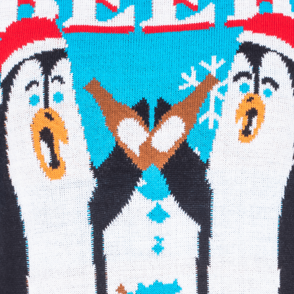 Cheer Beer Penguin Drinking Santa Hat Ugly Christmas Sweater - TVStoreOnline
