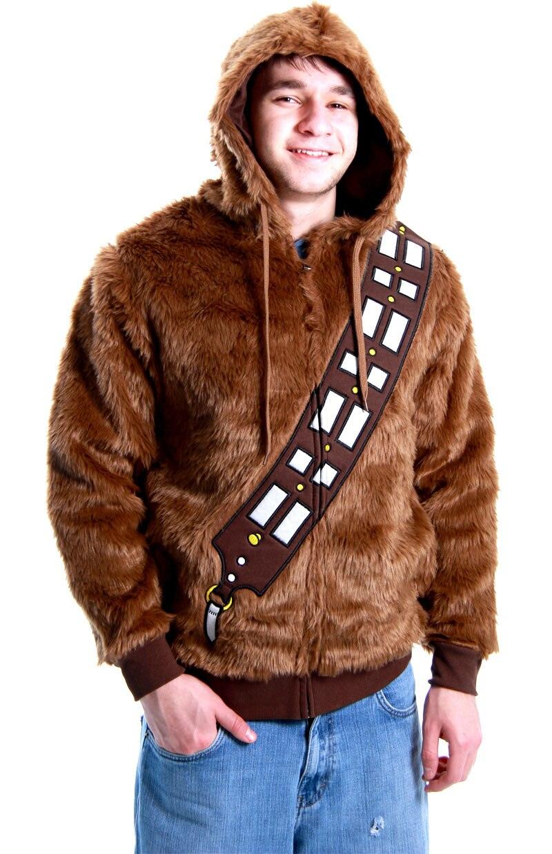 Chewbacca Faux Fur Costume Zip Up Sweatshirt-tvso