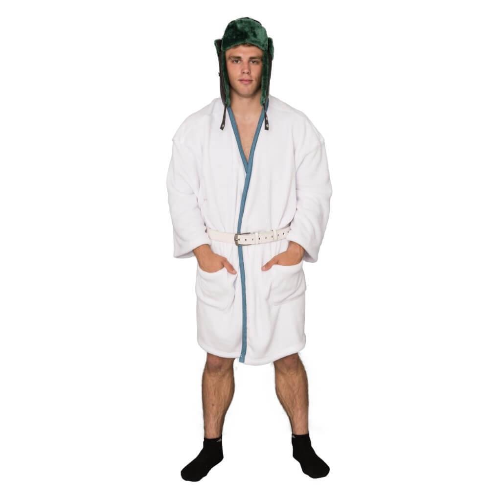Christmas Vacation Cousin Eddie White Robe and Belt Costume-tvso