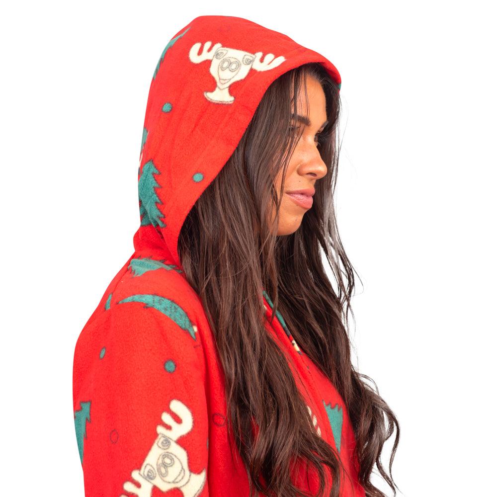 Christmas Vacation Moose Mug Full Pajama Jumpsuit - TVStoreOnline