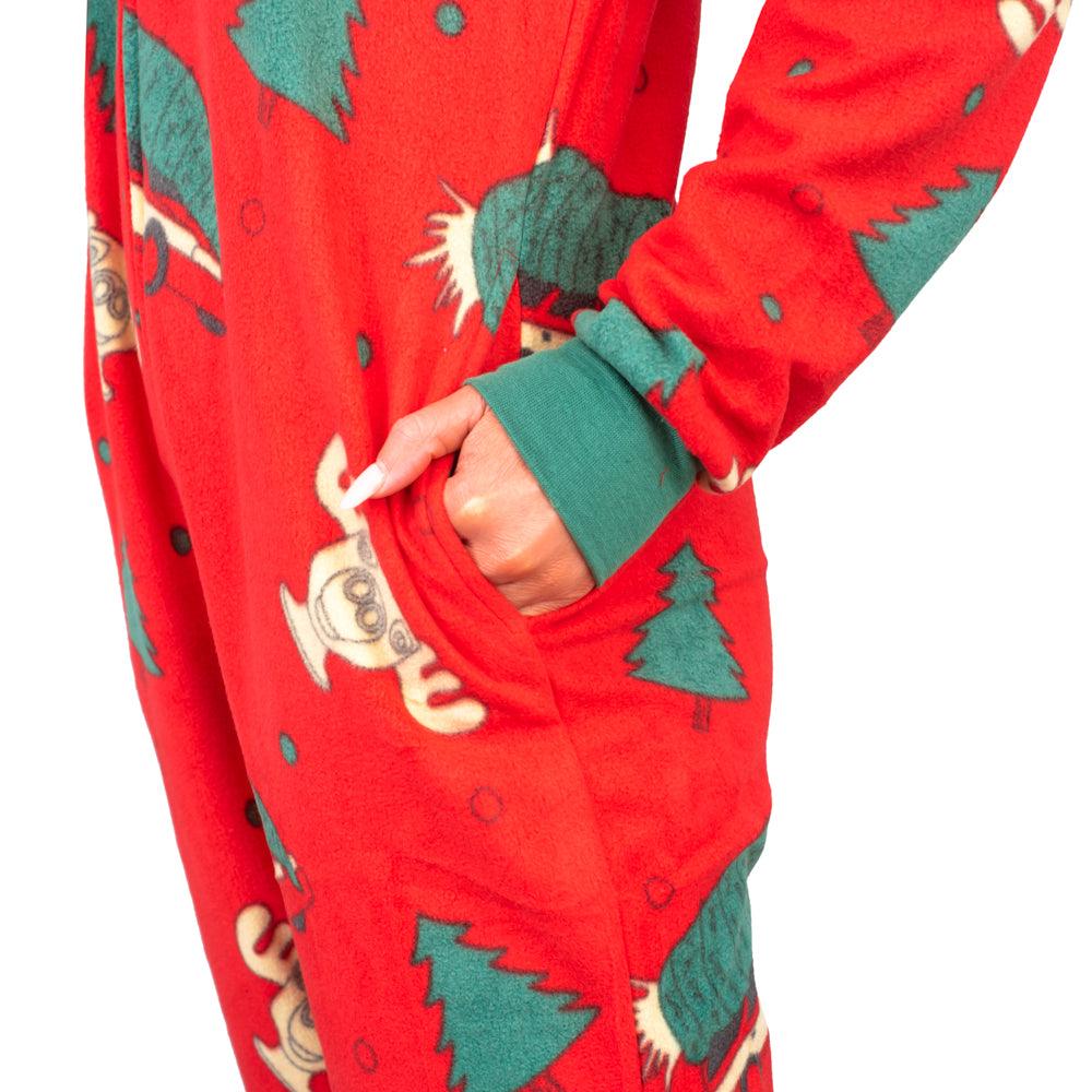 Christmas Vacation Moose Mug Full Pajama Jumpsuit - TVStoreOnline