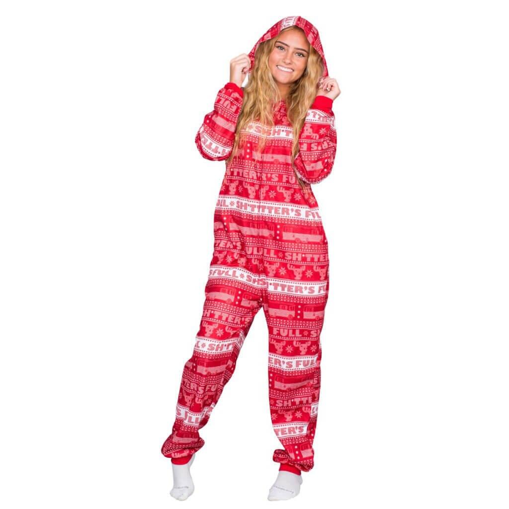 Christmas Vacation Shitter's Full Pajama Union Suit-tvso