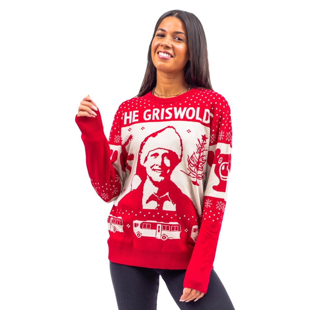 Christmas Vacation The Griswold's Threshold Clark Santa Hat Ugly Christmas Sweater - TVStoreOnline