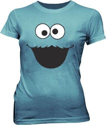 Cookie Monster Face Light Cyan T-shirt-tvso