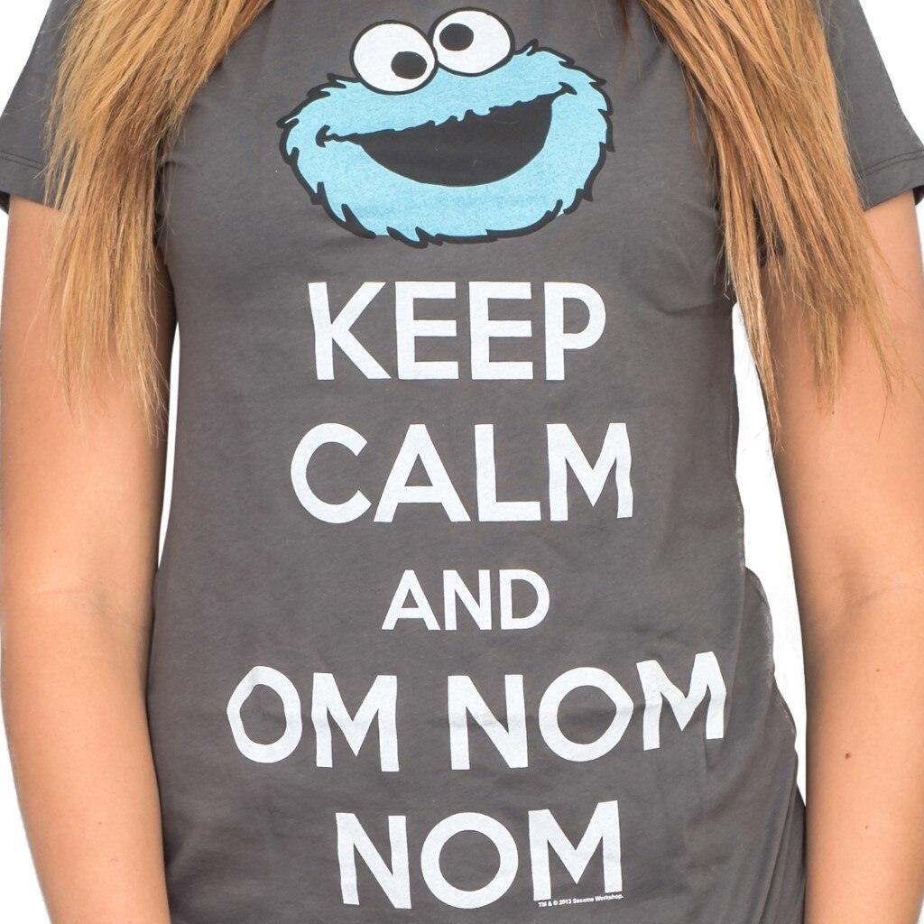 Cookie Monster Keep Calm And Om Nom Nom T-shirt-tvso