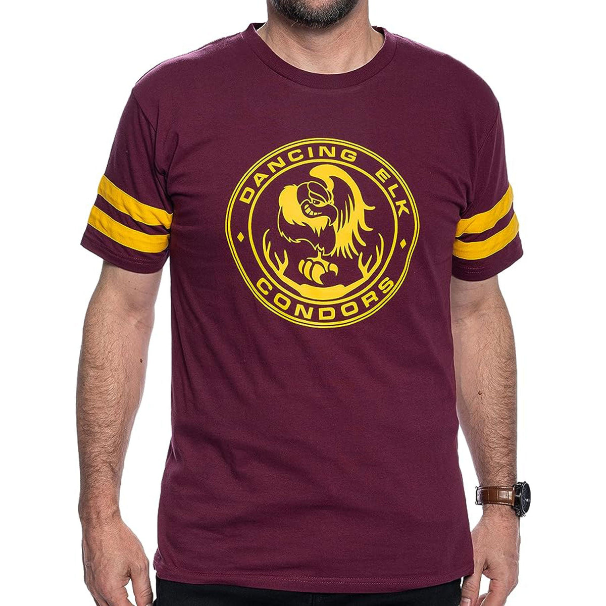 Dancing Elk Condors Halloween Costume T-Shirt Tee with Striped Sleeves Cosplay - TVStoreOnline