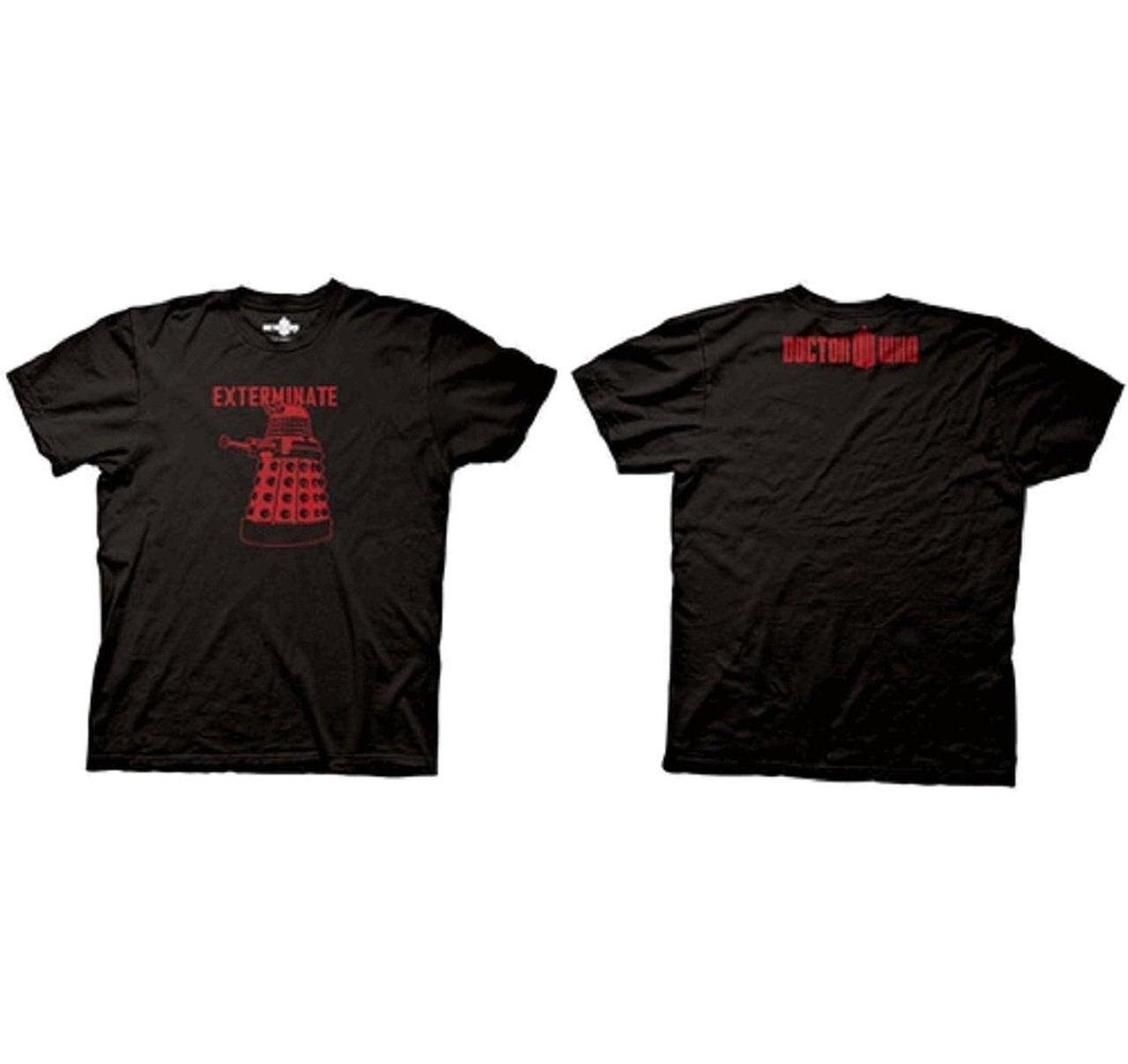 Doctor Who Exterminate Black T-shirt-tvso