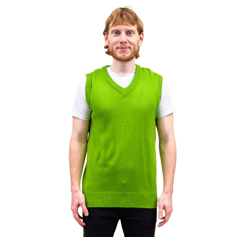 Doug Nick Cartoon 1990s Halloween Costume Cosplay Unisex Green Sweater Vest - TVStoreOnline