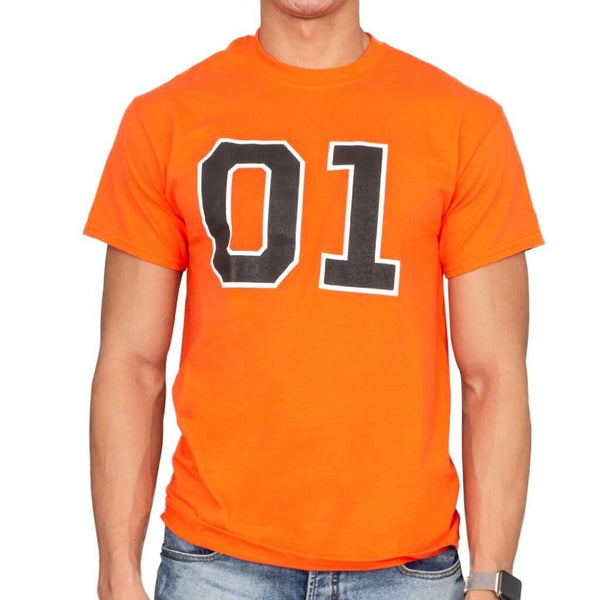 Dukes of Hazzard 01 Bright Orange Distressed T-Shirt - Dukes of