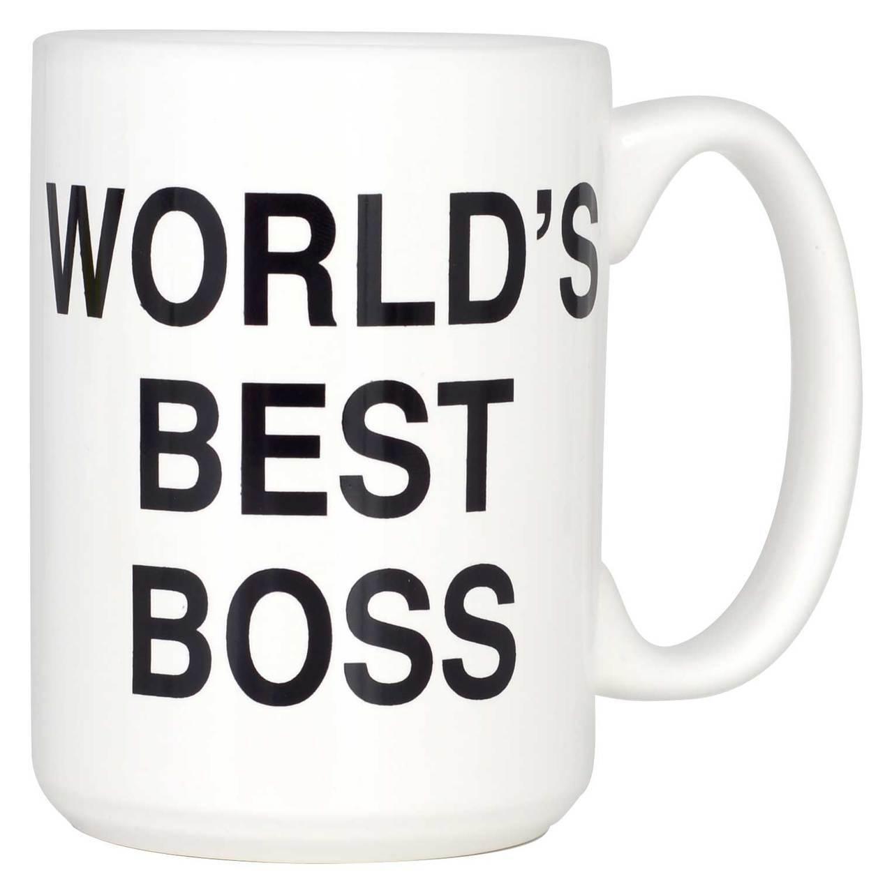 NBC The Office World's Best Boss Dunder Mifflin Ceramic Mug, White 11 oz -  Official Michael Scott Mug As Seen On The Office