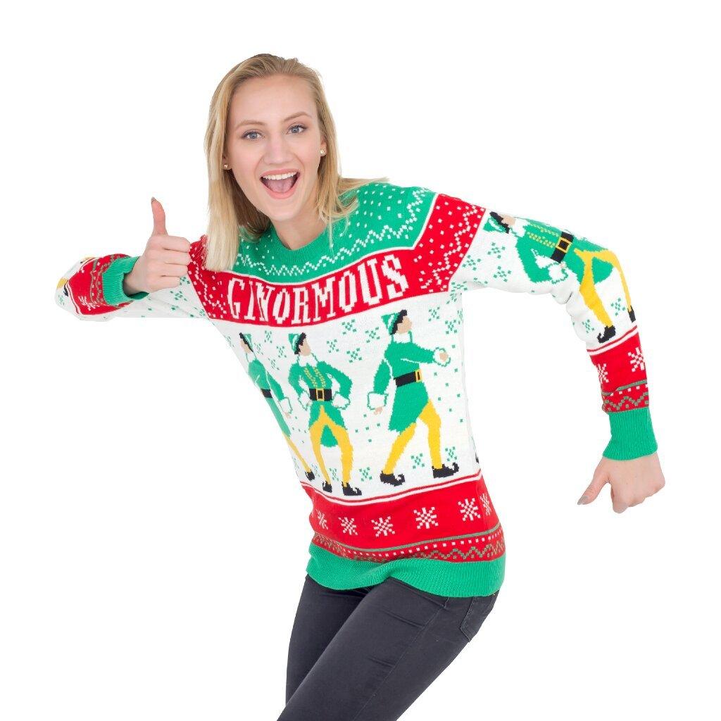 Elf Ginormous Ugly Christmas Sweater-tvso