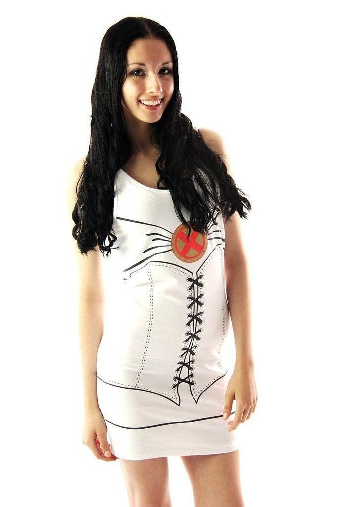 Emma Frost White Queen Tunic Tank Dress-tvso