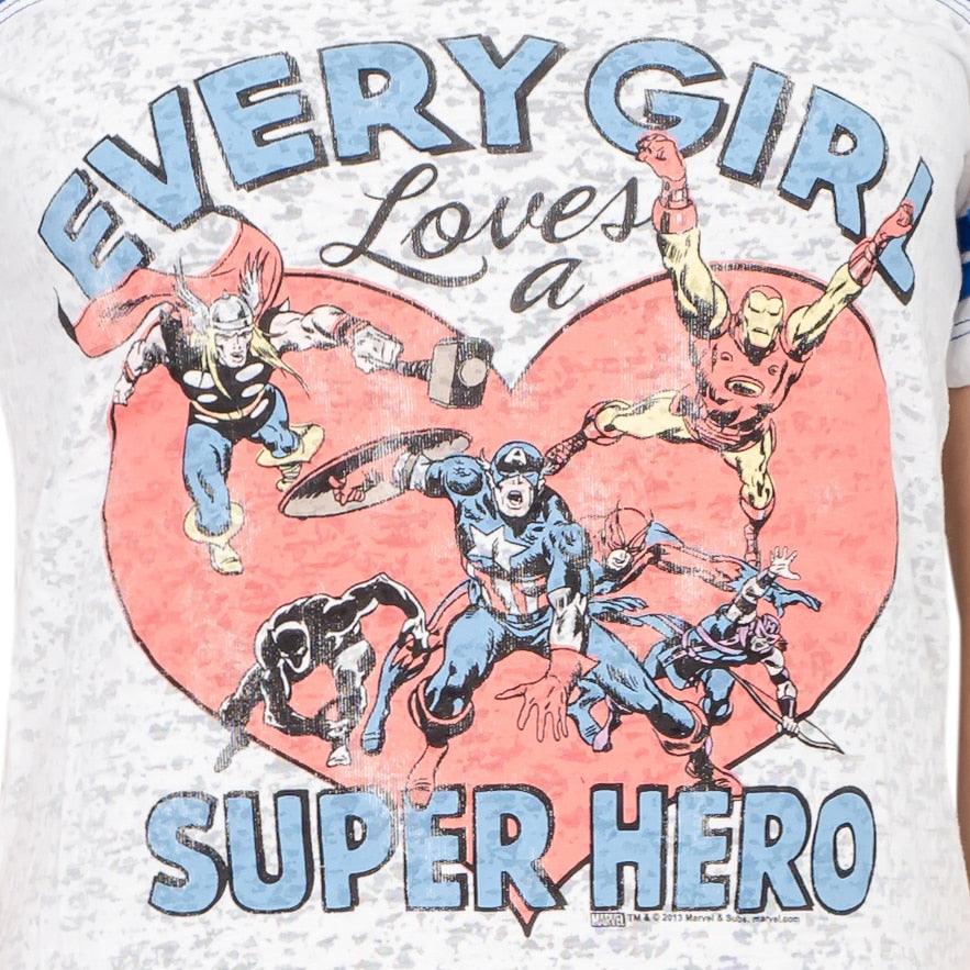 Every Girl Loves a Super Hero Juniors T-shirt-tvso