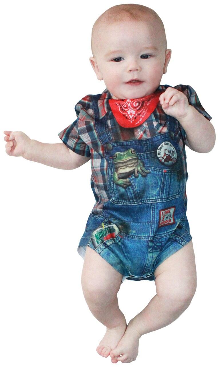 Faux Hillbilly Baby Romper Costume-tvso