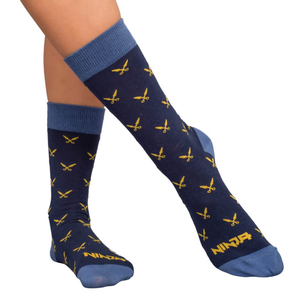 Fortnite Ninja Navy & Blue Socks with Daggers - Adult - TVStoreOnline