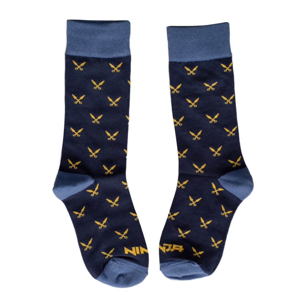 Fortnite Ninja Navy & Blue Socks with Daggers - Adult - TVStoreOnline