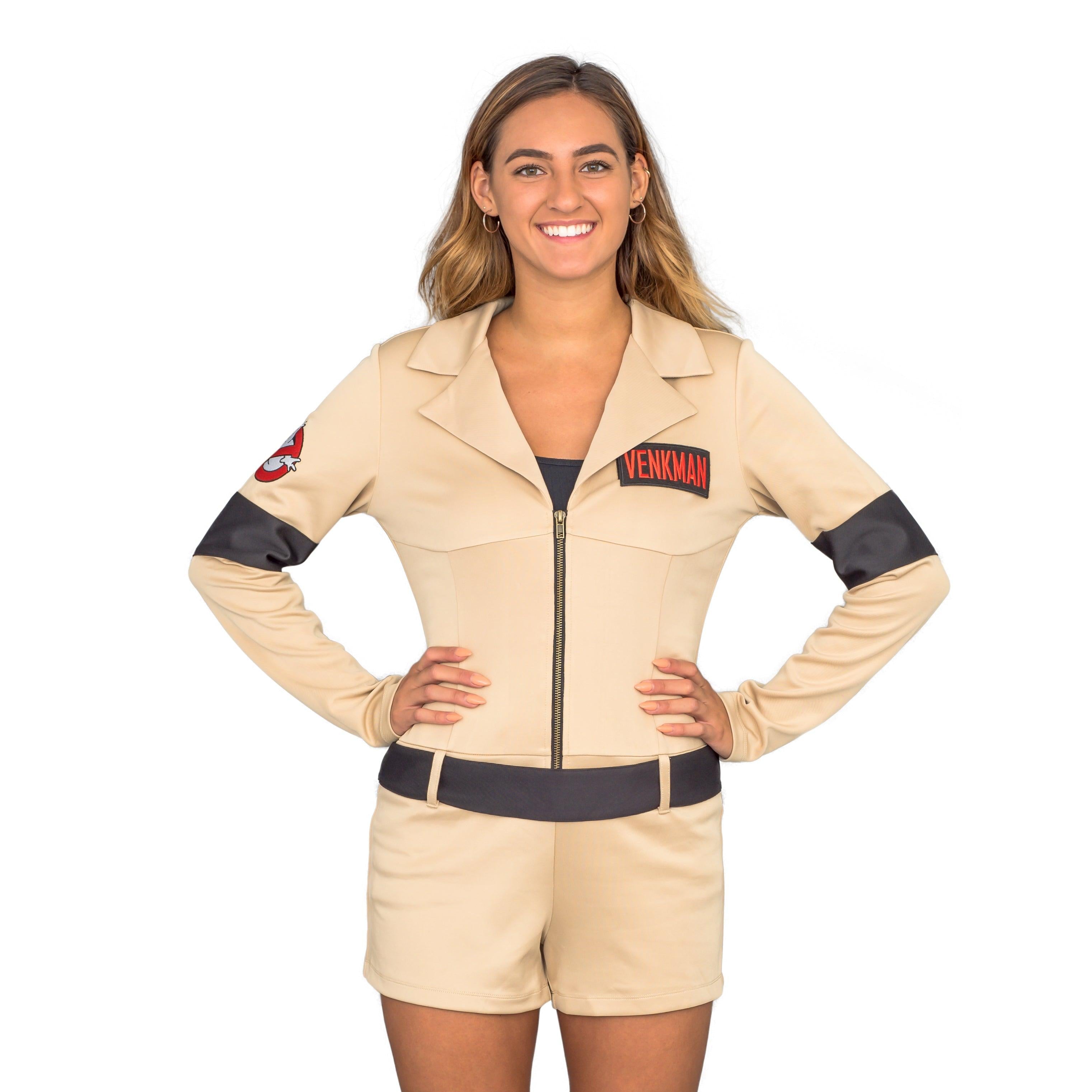 Ghostbusters Womens Sexy Costume with 4 Interchangeable Name Patches - TVStoreOnline