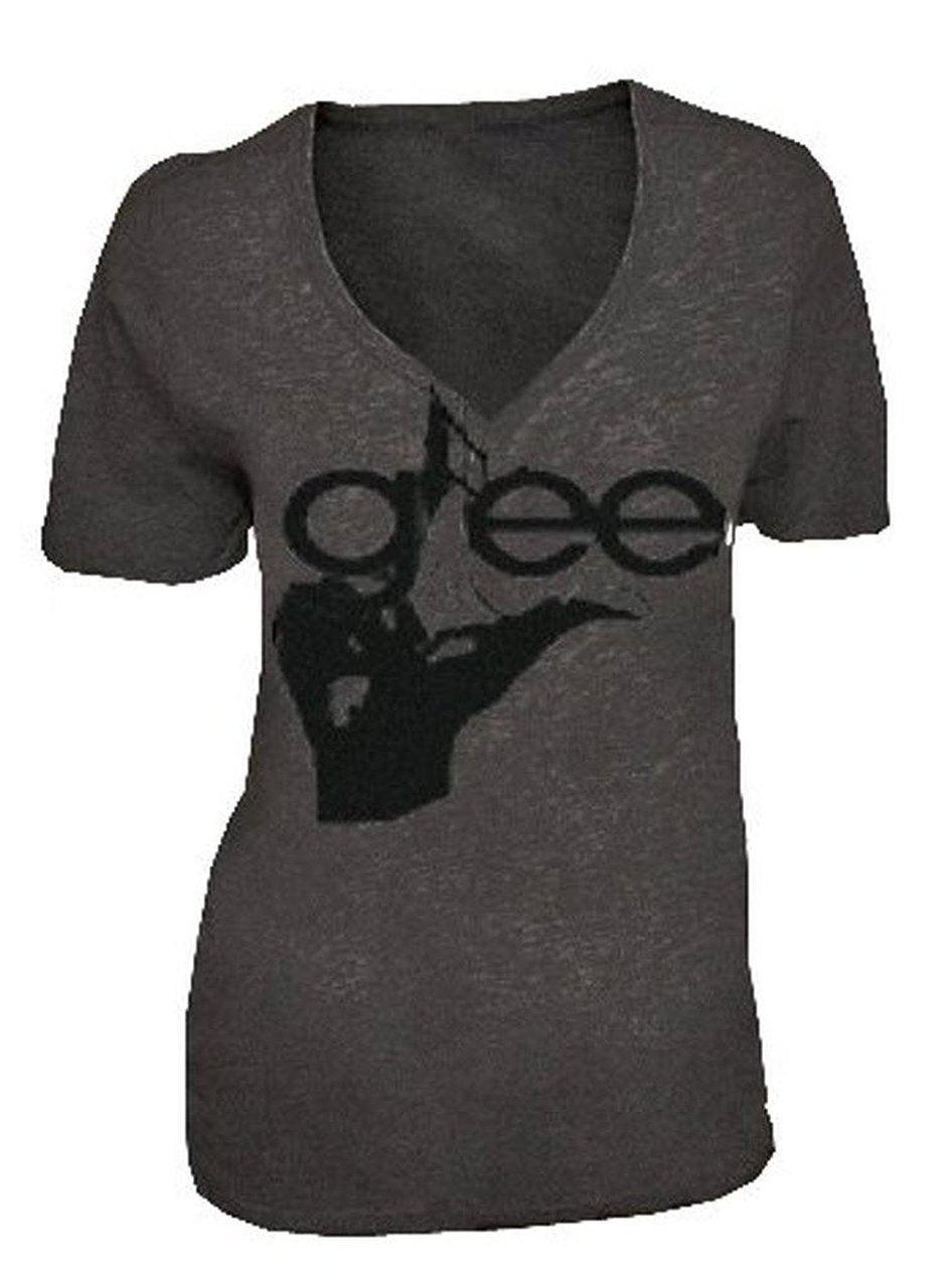Glee Hand V-Neck Acid Washed T-shirt-tvso