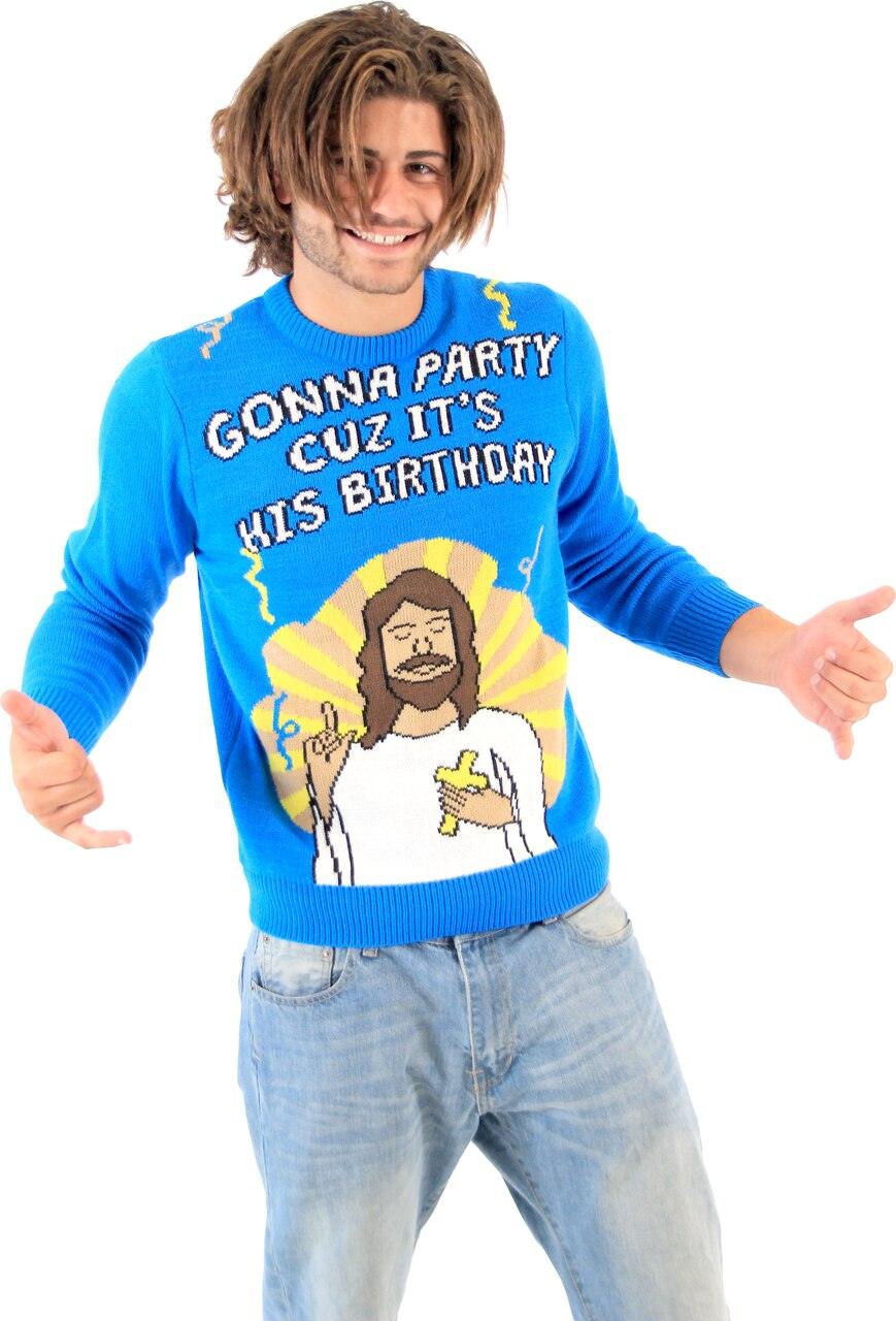 Gonna Party Cuz It's His Birthday Ugly Sweater-tvso