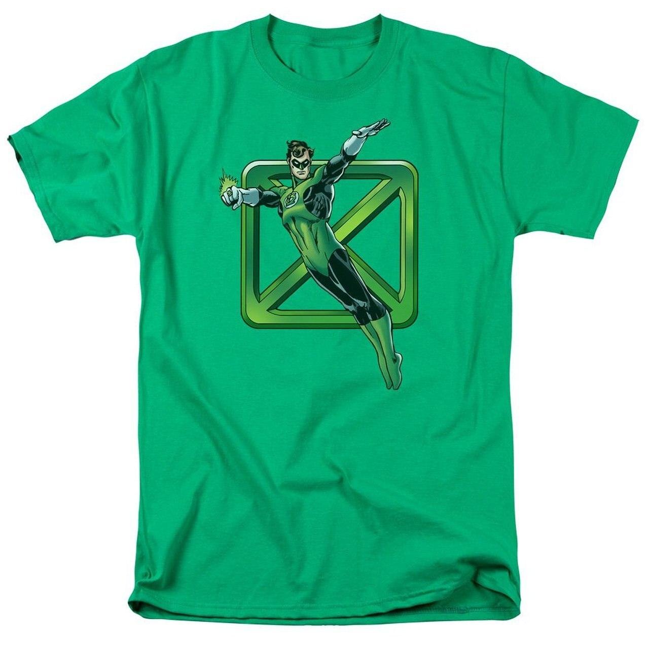Green Lantern II Flying X Symbol T-Shirt-tvso