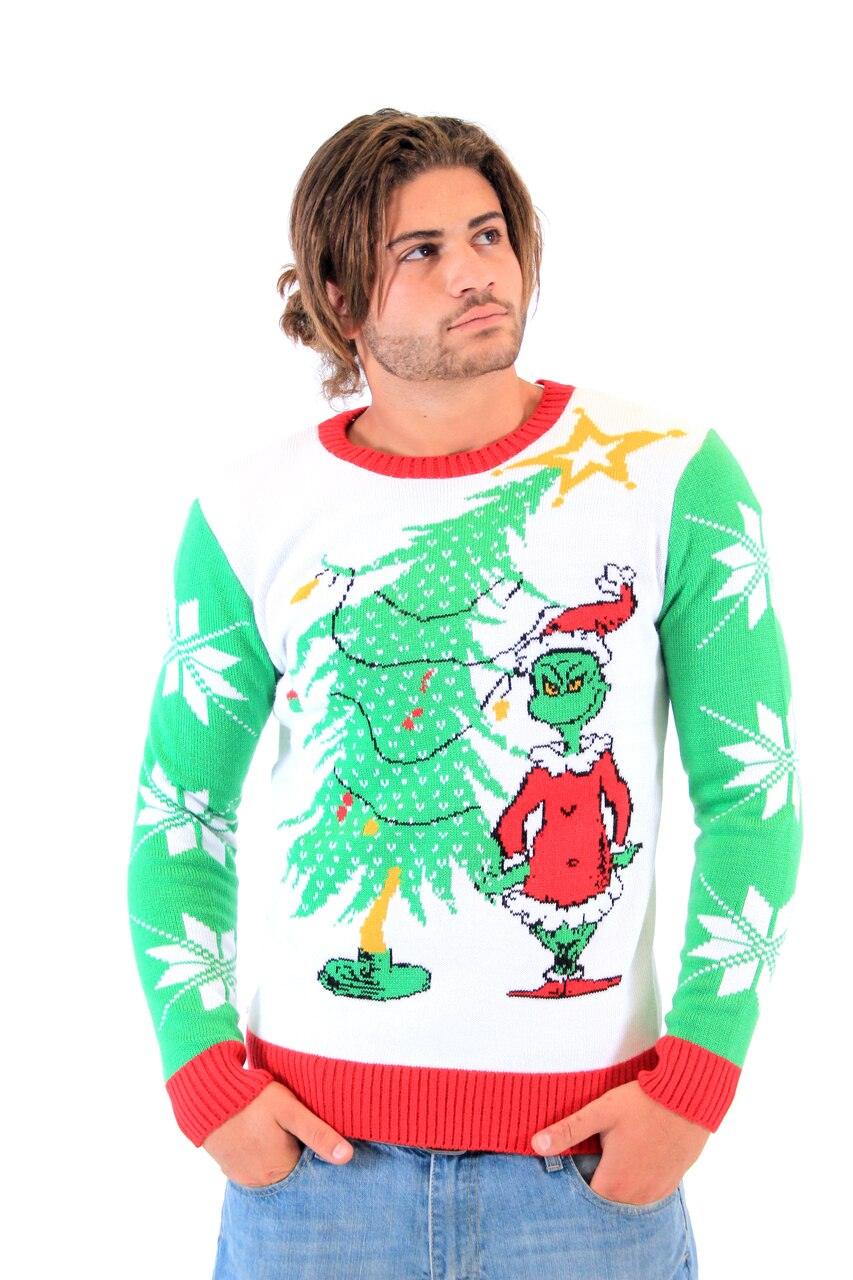 Grinch As Santa Ugly Christmas Sweater-tvso