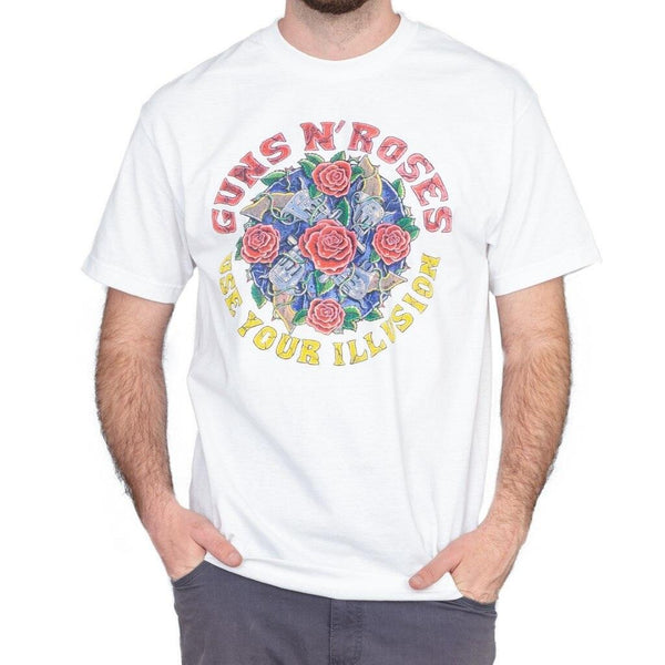 Guns N' Roses T Shirt Use Your Illusion Circle Splat Band Logo Guns N' Roses T Shirt Use Your Illusion Circle Splat Band Logo