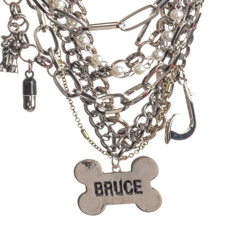 Harley Quinn Birds of Prey Bruce Choker Charm Necklace-tvso
