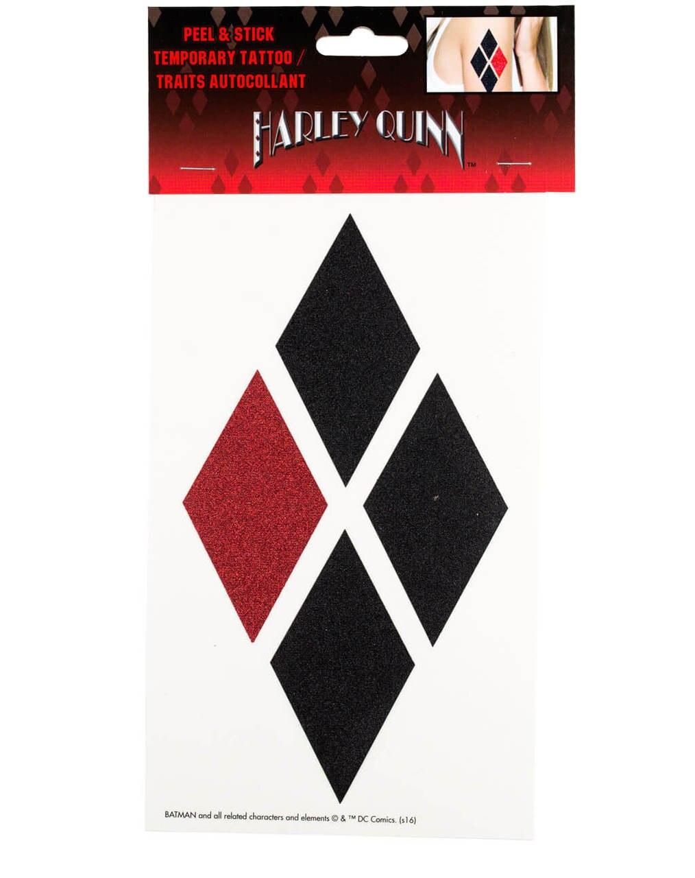 Harley Quinn Peel and Stick Temporary Arm Tattoo-tvso
