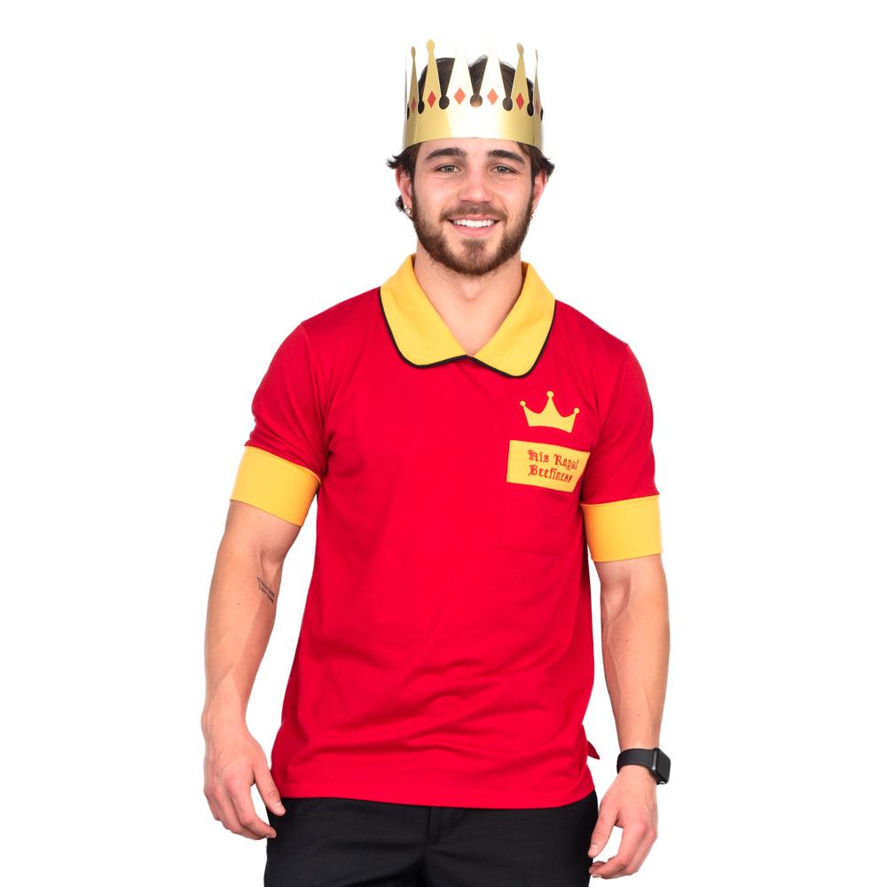 His Royal Beefiness King Halloween Costume T-shirt and Crown Cosplay