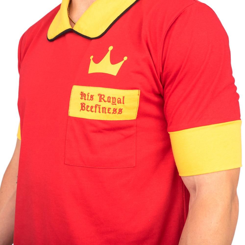 His Royal Beefiness King Halloween Costume T-shirt and Crown Cosplay