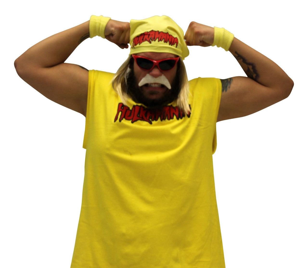 Hulk Hogan Hulkamania Complete Costume Set-tvso
