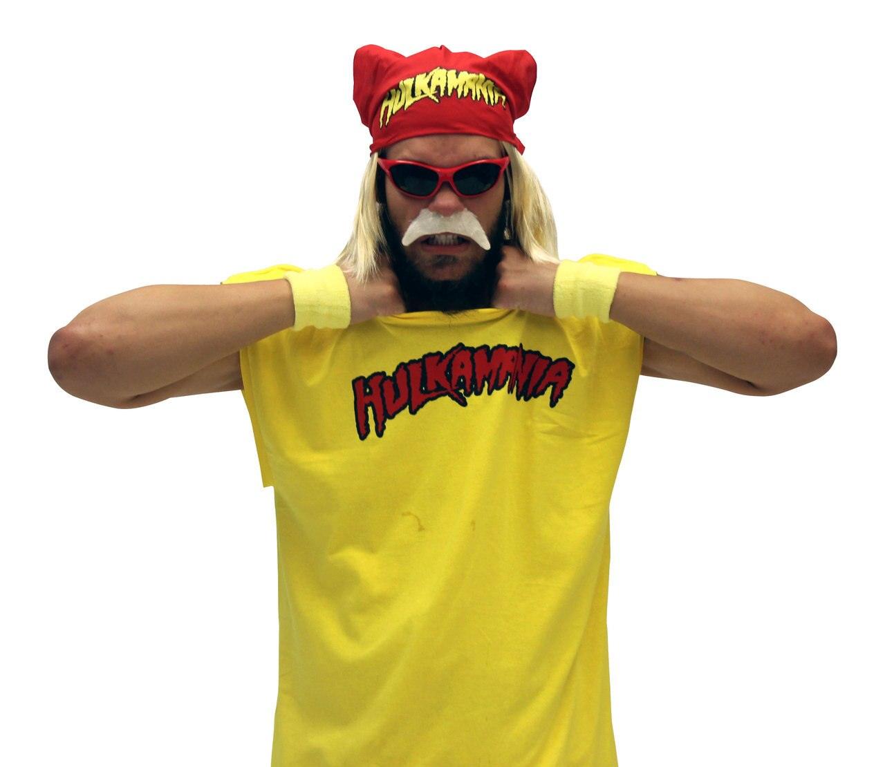 Hulk Hogan Hulkamania Complete Costume Set-tvso