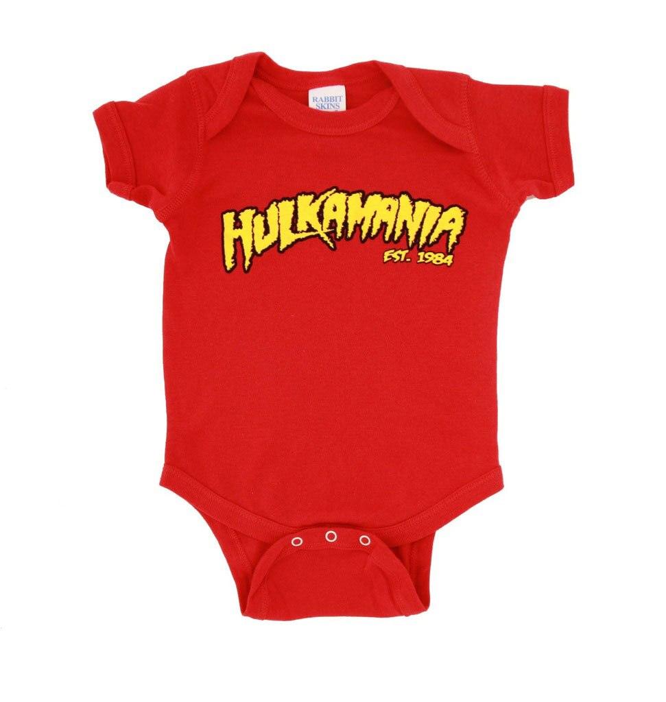 Hulk Hogan Logo Red Snapsuit Infant Baby Romper-tvso