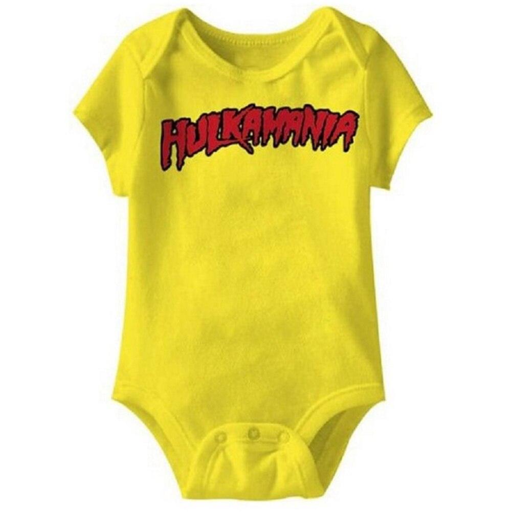 Hulk Hogan Logo Yellow Baby Romper-tvso