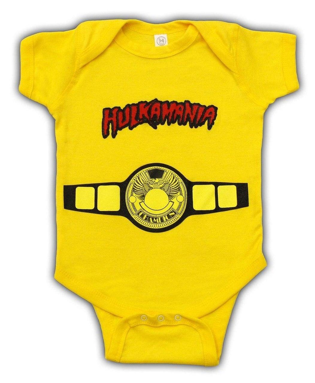 Hulkamania World Champ Yellow Romper-tvso