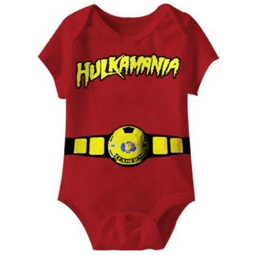Hulkamania World Red Champ Infant Romper-tvso