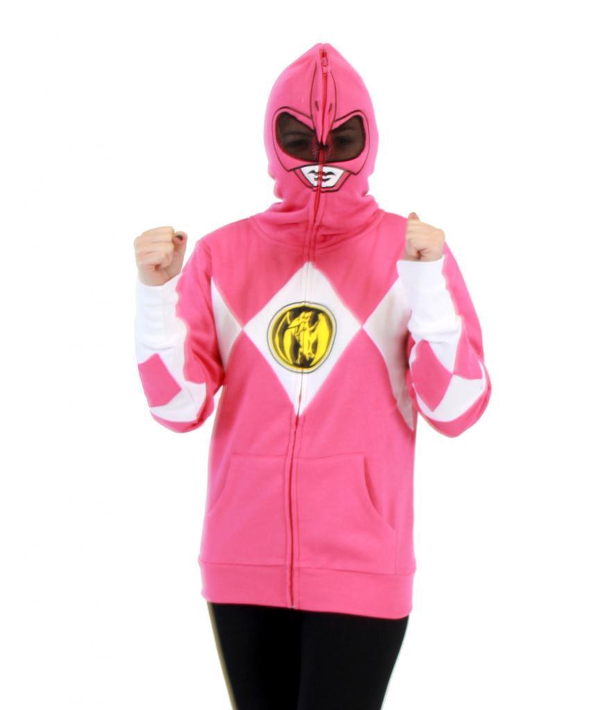I Am Pink Ranger Full Zip Costume Hoodie Sweatshirt-tvso