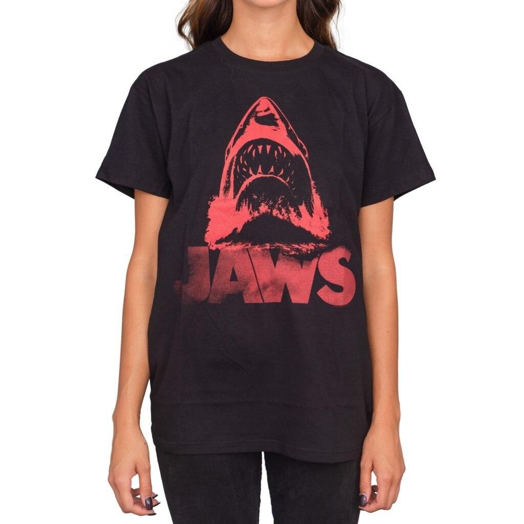 Jaws Red J Distressed T-shirt-tvso