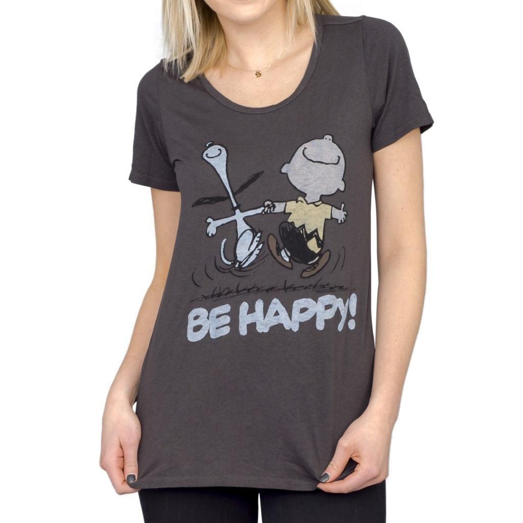 Junk Food Peanuts Be Happy T-Shirt-tvso