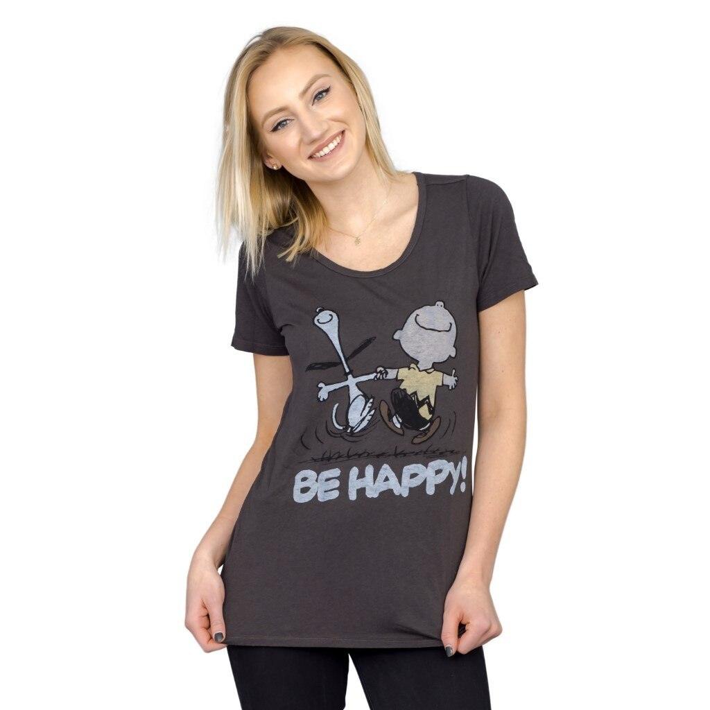 Junk Food Peanuts Be Happy T-Shirt-tvso