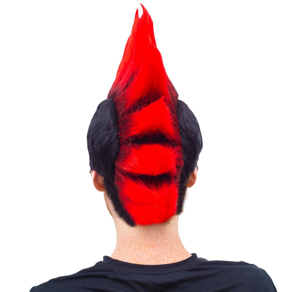 Karate Cobra Mohawk Halloween Costume Blue or Red Wig Cosplay - TVStoreOnline
