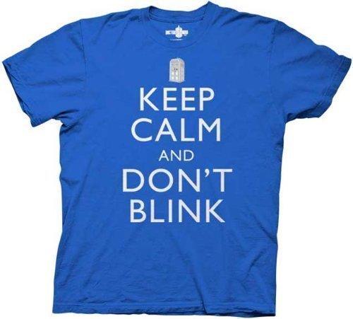 Keep Calm Dont Blink Blue T-Shirt-tvso