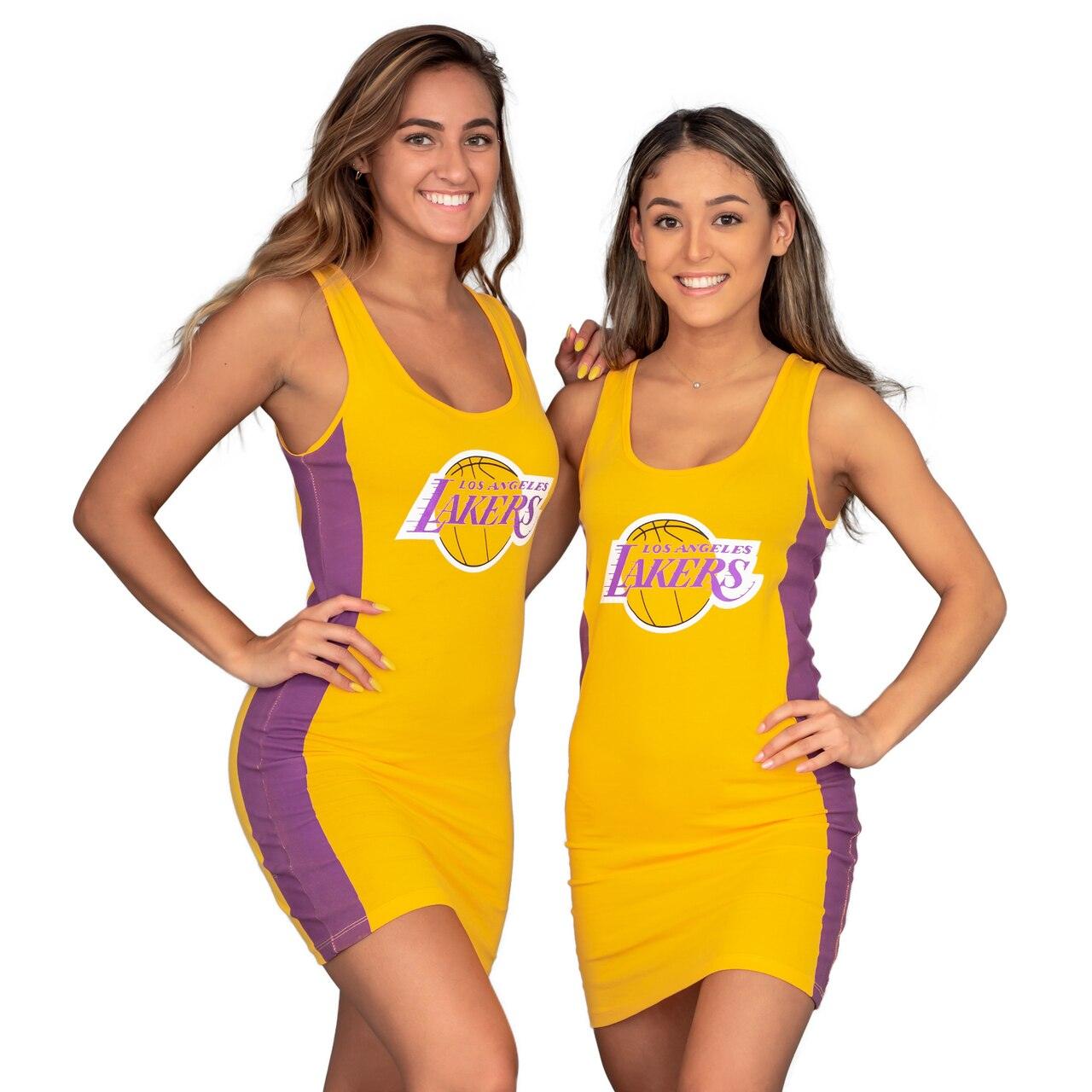 Los Angeles Lakers Laker Girls Cheerleader Tank Dress - Tank Dress