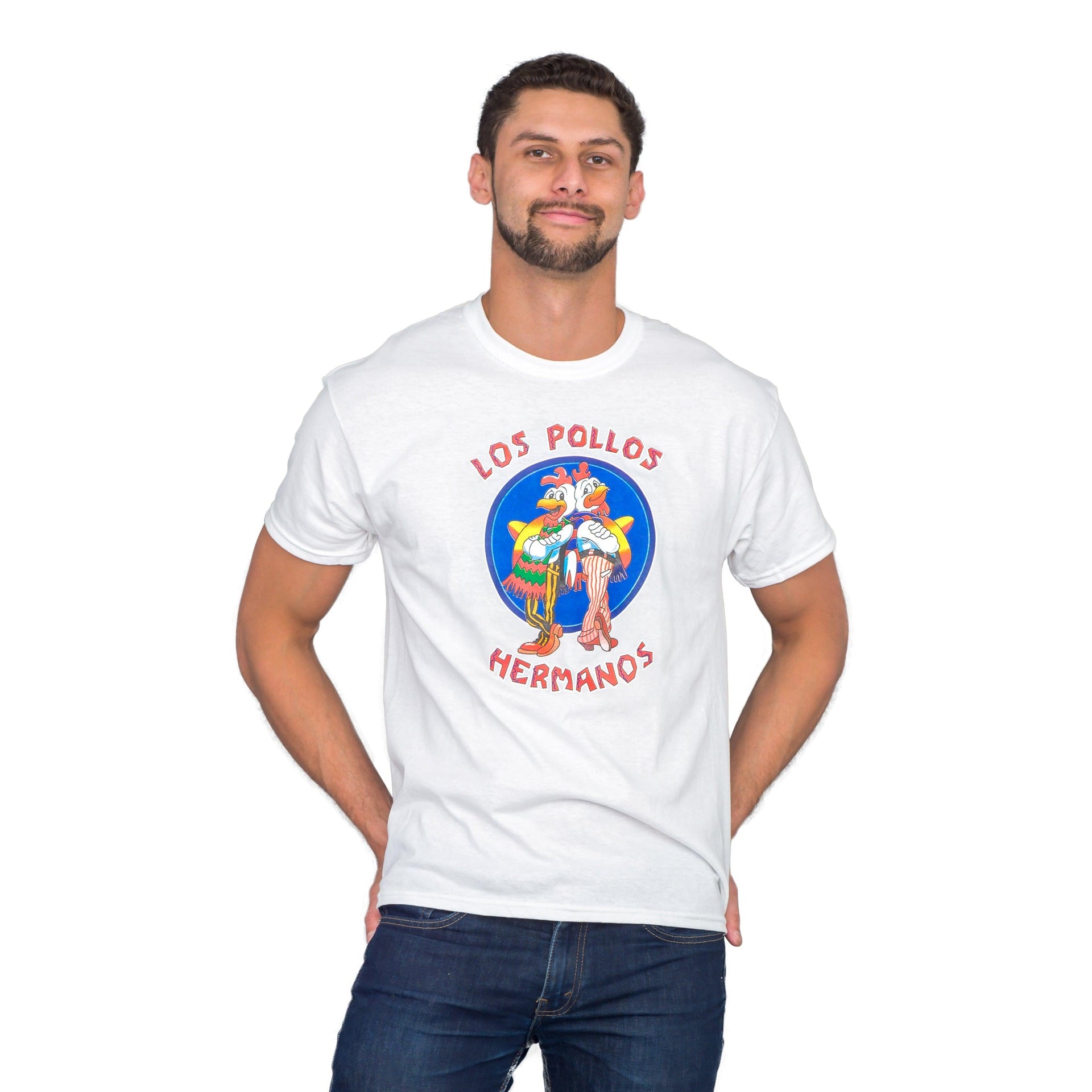 Breaking Bad Los Pollos Hermanos Restaurant Albuquerque Fun Uniseks witte trui Size XL Breaking Bad Los Pollos Hermanos Restaurant Albuquerque Fun Uniseks witte trui Size XL