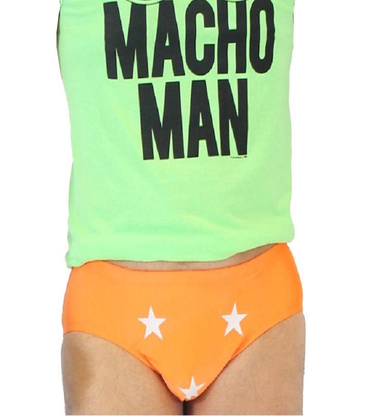 Macho Man 3 Stars Wrestling Briefs-tvso