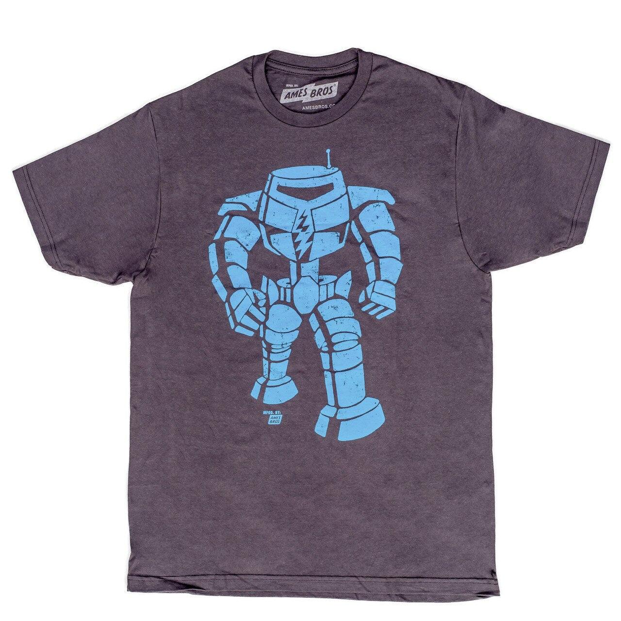Man-Bot Vintage Graphic Adult Charcoal T-shirt-tvso